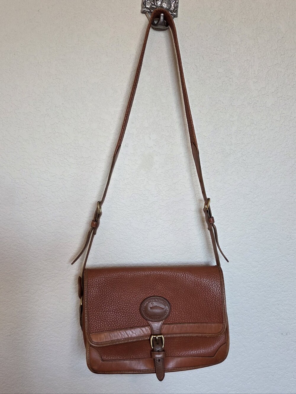 Dooney & Bourke Brown Leather Shoulder Bag Vintage